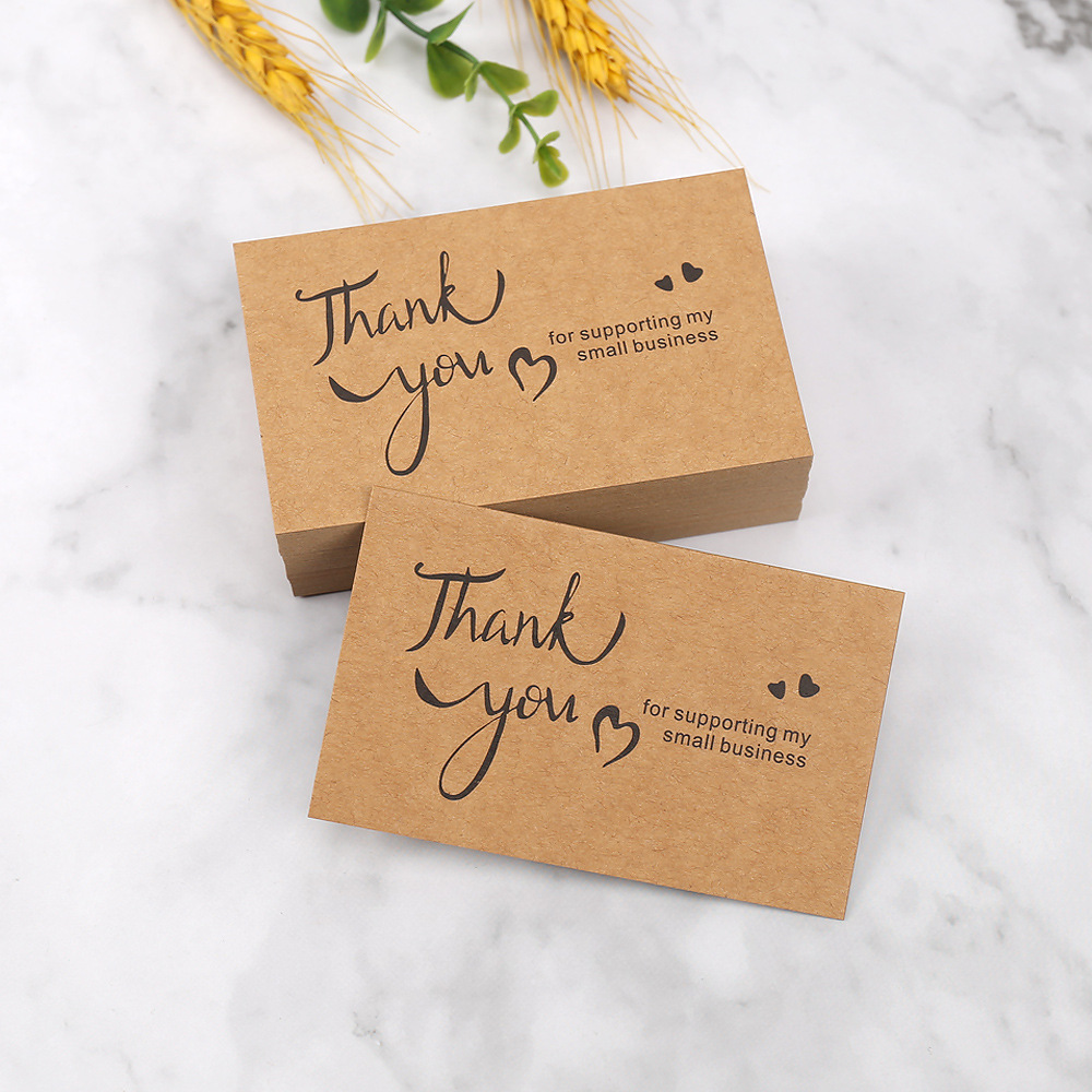 Wedding/Event Supply Store - 50개 감사 카드 크래프트 종이 소규모