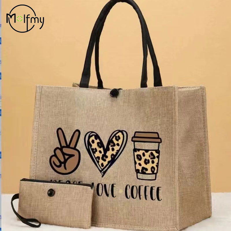 2 Pcs 리넨 토트 백 대용량 캔버스 핸드백 쇼핑 가 - Wedding Vendor 리뷰 및 가격