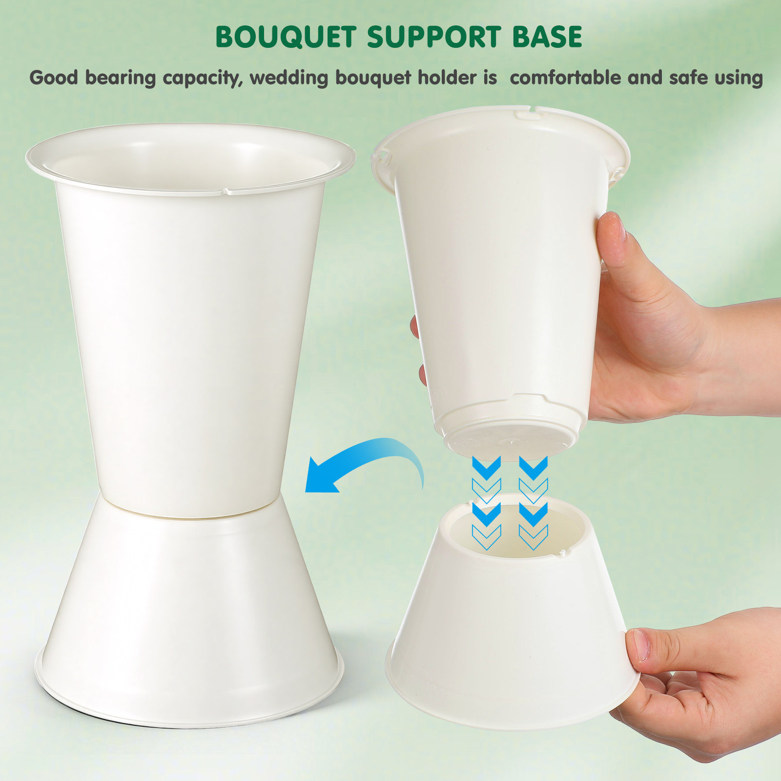 5Pcs 꽃다발 홀더 플라스틱 웨딩 플라워 스탠드 꽃꽂 - Wedding Support 리뷰 및 가격