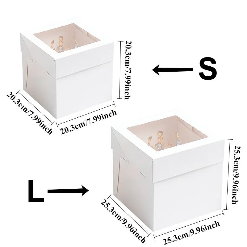 Yes2/4/6PCS 창문이 있는 일회용 흰색 케이크  - Wedding Supply Decor 리뷰 및 가격