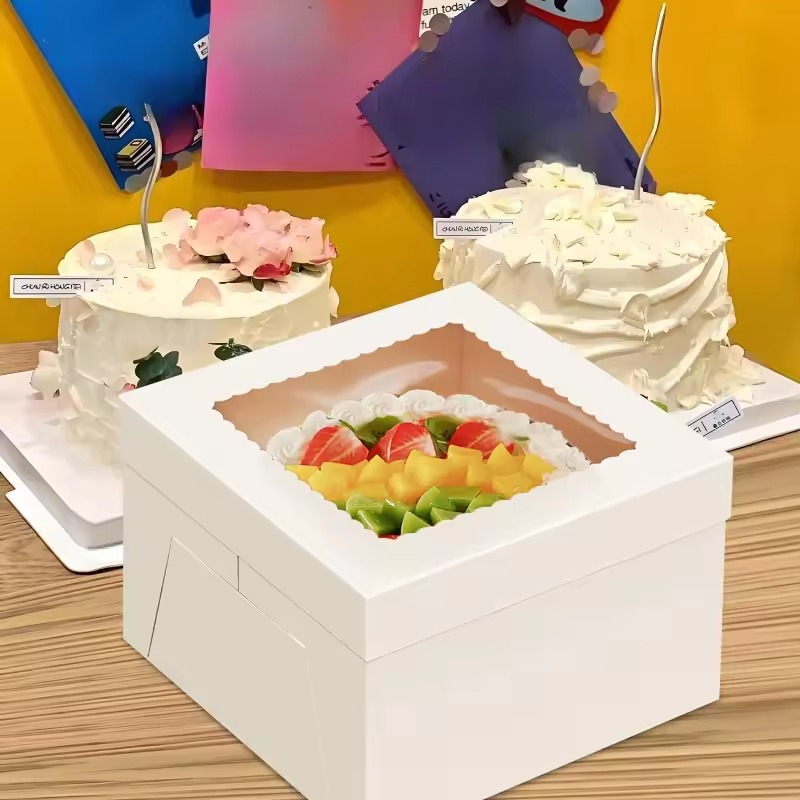 Yes2/4/6PCS 창문이 있는 일회용 흰색 케이크  - Wedding Supply Decor 리뷰 및 가격