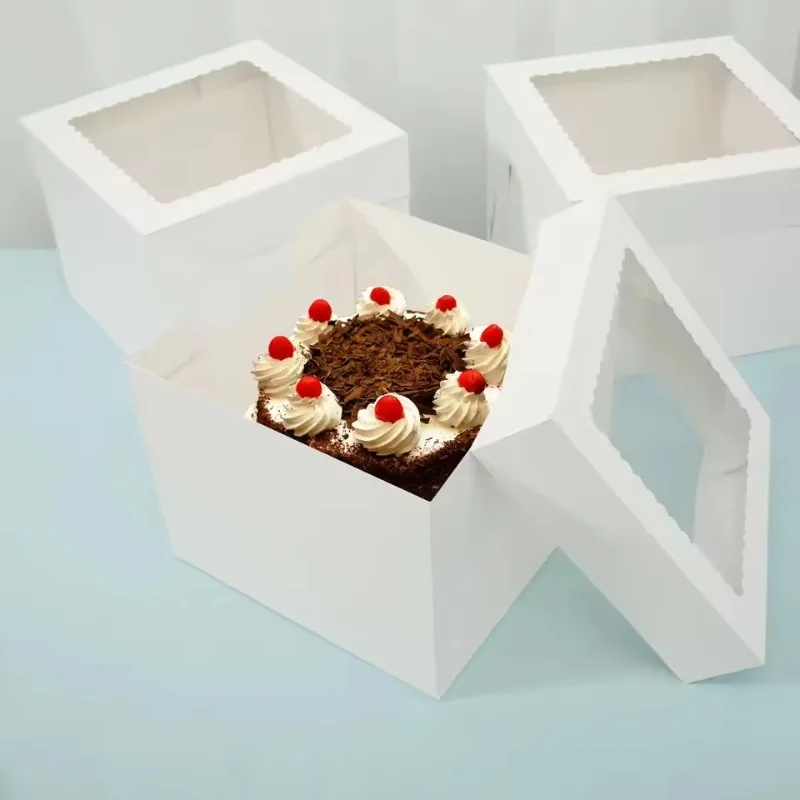Yes2/4/6PCS 창문이 있는 일회용 흰색 케이크  - Wedding Supply Decor 리뷰 및 가격