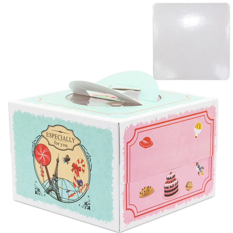 8인치 케이크 상자 5개 (창문 손잡이 포함) 크라프트 - Supplier Wedding 리뷰 및 가격