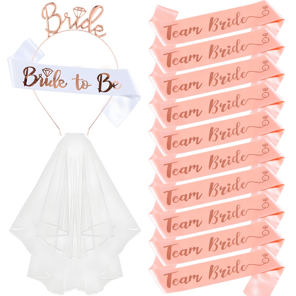 13종 신부 들러리 파티 용품 세트, 예비 신부와 신부 - Bride Tribe Sash 리뷰 및 가격