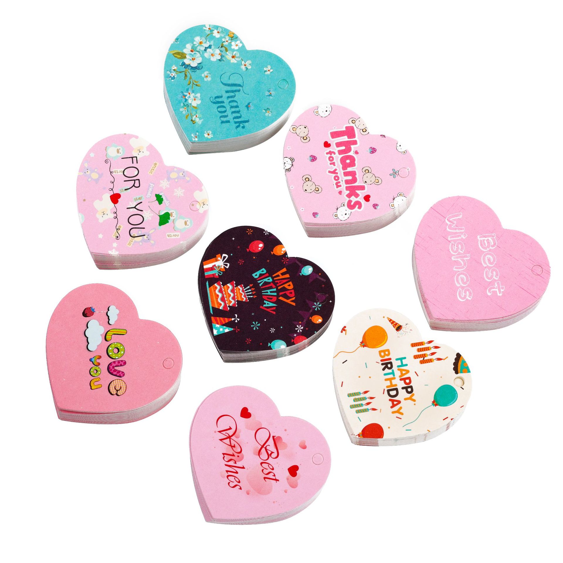 100개 감사 선물 태그 카드 하트 사랑 가방 행택 웨 - Wedding Supply Decor 리뷰 및 가격