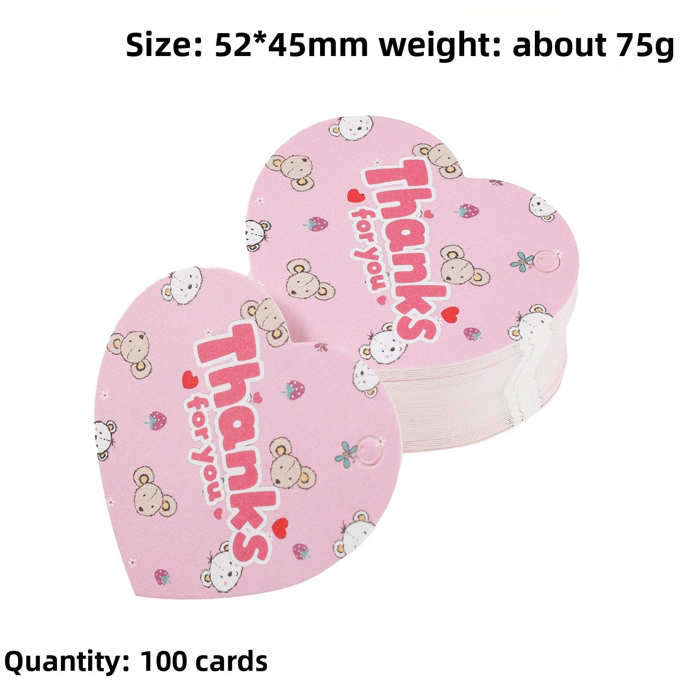 100개 감사 선물 태그 카드 하트 사랑 가방 행택 웨 - Wedding Supply Decor 리뷰 및 가격