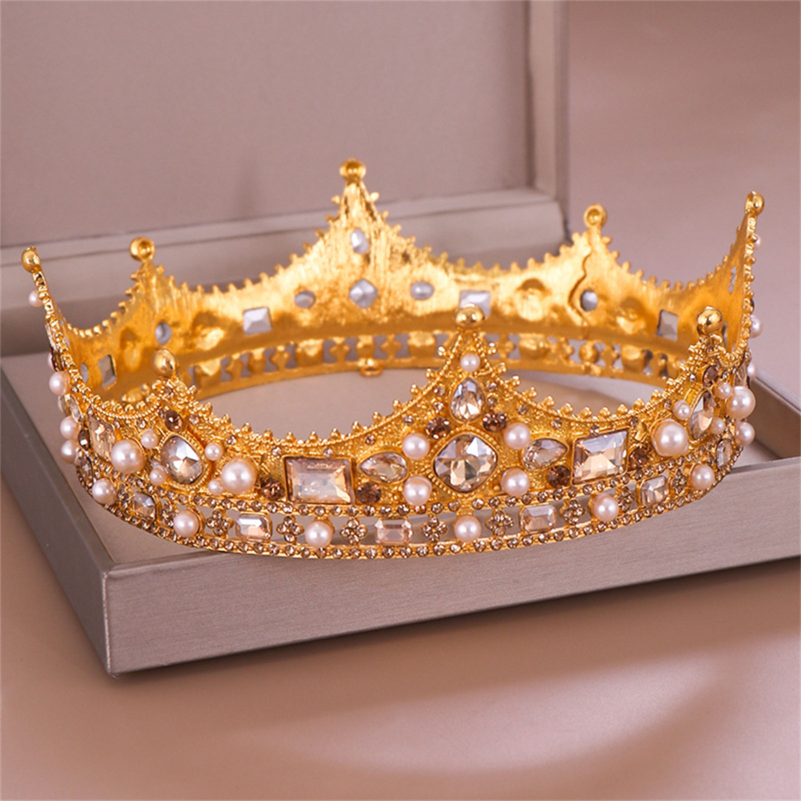 신부 왕관 라인스톤 티아라 바로크 헤어 액세서리 웨딩  - Wedding Supply Decor 리뷰 및 가격