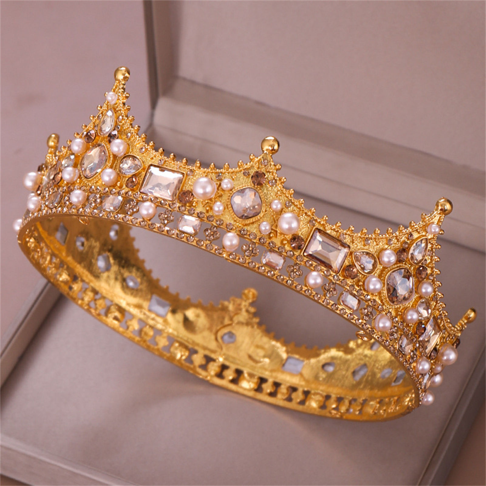 신부 왕관 라인스톤 티아라 바로크 헤어 액세서리 웨딩  - Wedding Supply Decor 리뷰 및 가격