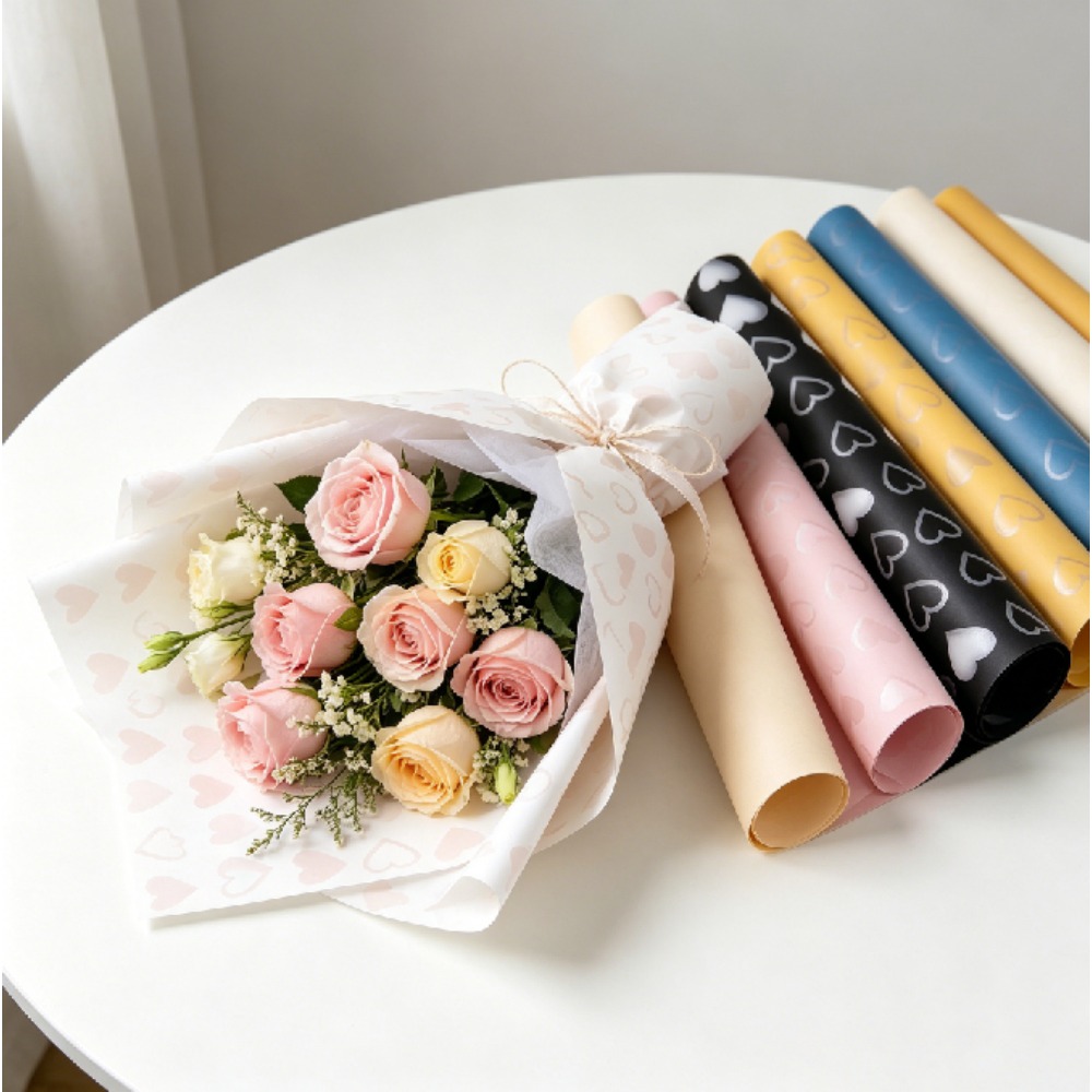 실버 하트 한수 플로럴 랩 페이퍼 DIY 선물 꽃다발  - Wedding Supply Decor 리뷰 및 가격